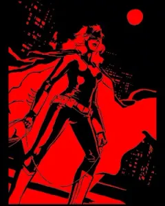 Bat Woman stencil
