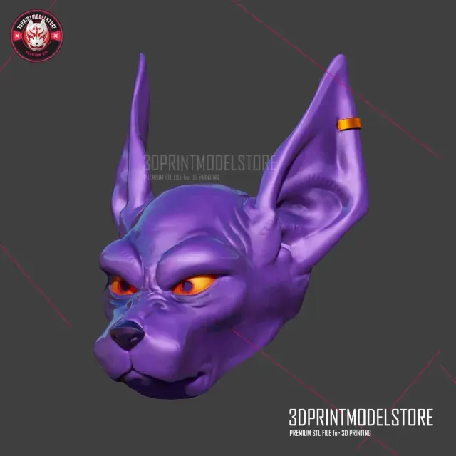 Beerus Head Helmet - Anubis Cosplay Mask Halloween Costume — Фото 2 из 9