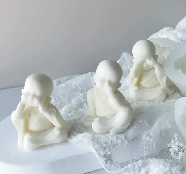 3 Baby Buddhas: Mizaru (I see no evil), Kikazaru (I hear no evil) — Image 3 of 9