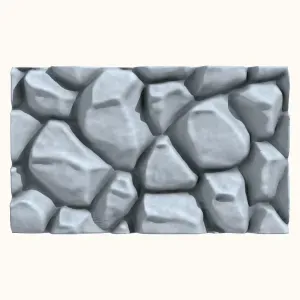 Rugged Stone Wall for 3D Printing