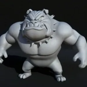 Spike the bulldog standing