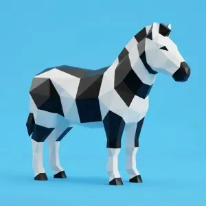 #09 | zebra lowpoly