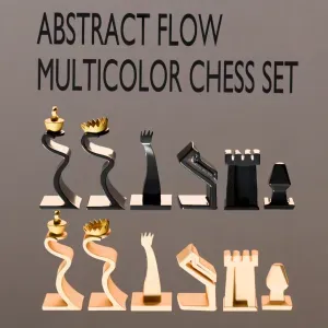 Abstract Flow Chess Set – Modern Sculptural