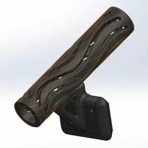 Side Mount Fishing Rod Holder Swirl Pattern