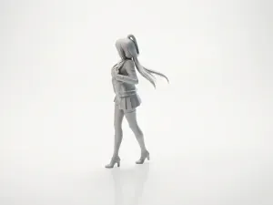 Anime Office Girl Figurine 3D Printable
