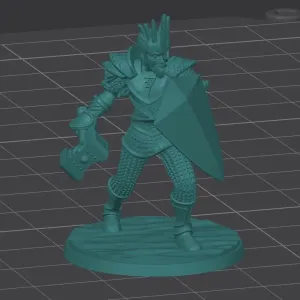 Human Paladin DnD 28mm