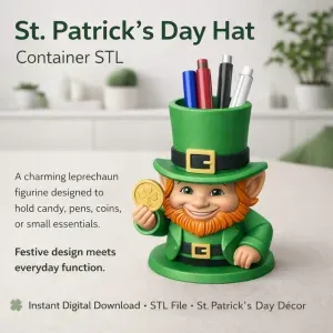 Leprechaun Hat St. Patrick's Day Candy & Pen Holder