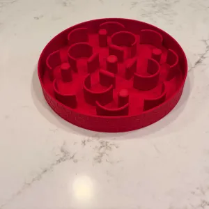 3D Printed Slow Chow Dog Bowl – Medium | Pet Feeding Maze