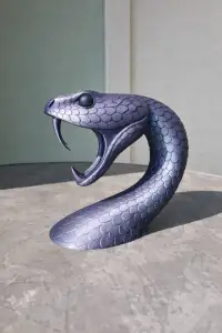 Sculptural Cobra Decor