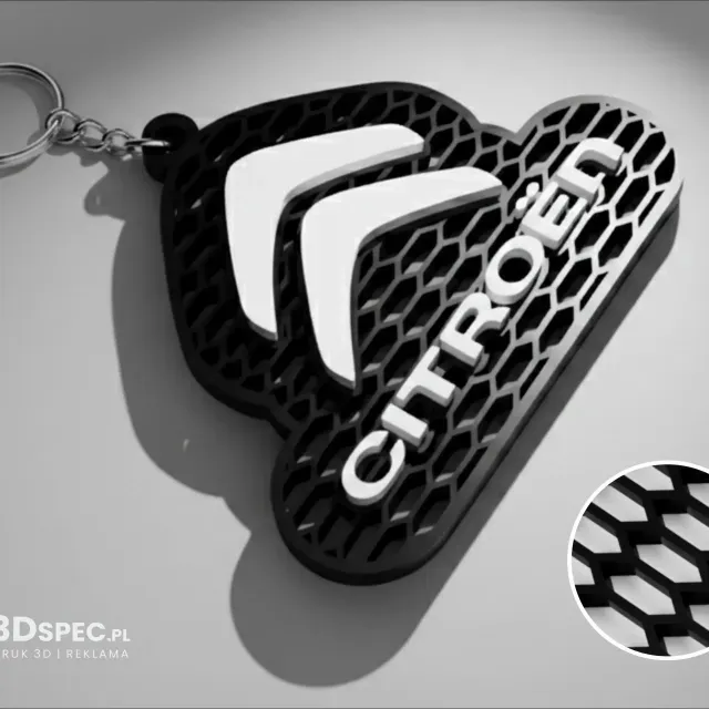 Citroen Logo honeycomb keychain