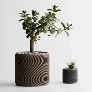 Rippled Plant Pot Planter 1