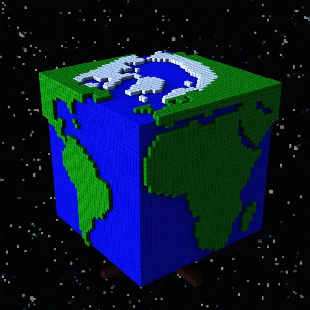 Cube Earth – Minecraft Style