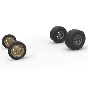 Wheel set of Vintage Front engine dragster V2 Scale 1:25