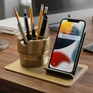 SMARTPHONE HOLDER AND PENCIL HOLDER FOR DESK MODEL IQ-35