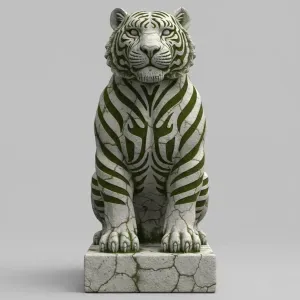 Sacred Jungle Tiger – Ancient Temple Guardian Diorama