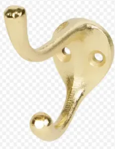 Worn Metallic Double Wall Coat Hook