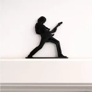 Guitarist Silhouette Door Frame Decor