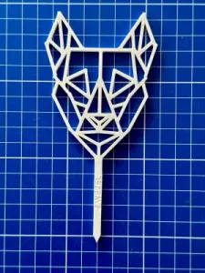 Geometric Dog cake topper/cupcake topper