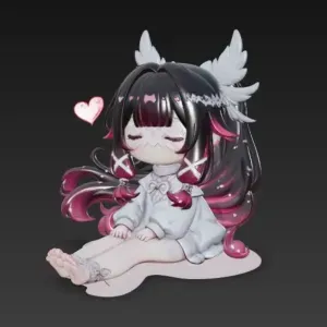 Colombina. genshin. chibi