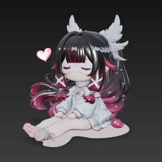 Colombina. genshin. chibi