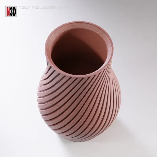 VASE 0102 B - BULB TWIST VASE — Image 3 of 5