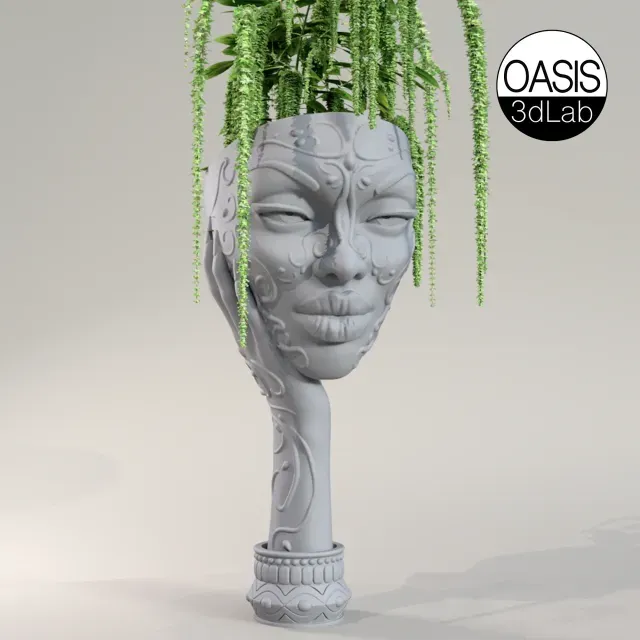 FACE FLOWER POT / VASE / PLANTER — Фото 3 из 9