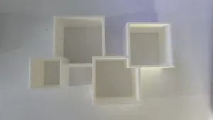Modern Design Shelf with Offset Compartments