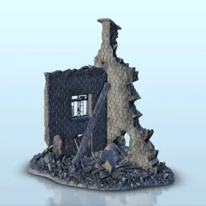 Corner ruins - terrain WW2 scenery historical miniatures
