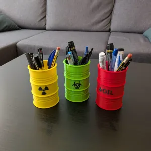 Drum Pen Holder Storage Container