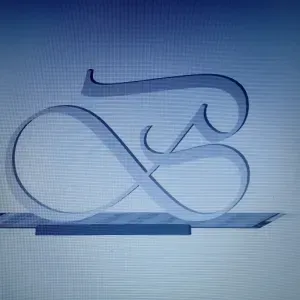 Letra B fuente Vivaldi en Mayúscula.