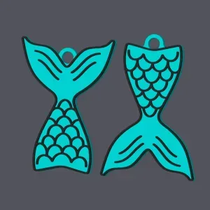 Mermaid Tail - Keychain v1 (2 versions)