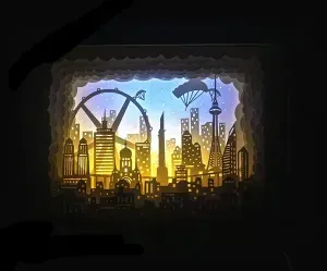 Shadow Box Light- The Busy City