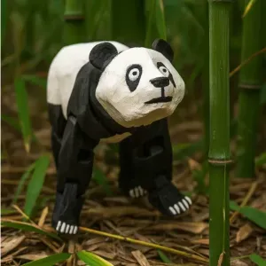 Articulated Panda with multicolor and print in place