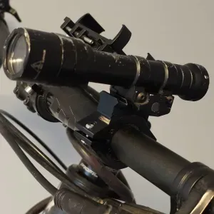 Bike light RIS rail tactical mount to handlebar