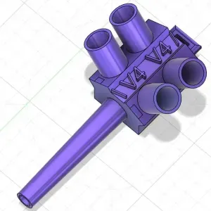 V4 engine keychain for smoking 4 cigarettes at once.