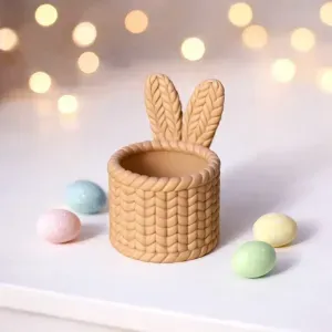 Bunny Ears Basket | Knitted Easter Egg - Candy Holder