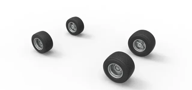 Wheel set of Northeast Dirt Modified stock car V4 Scale 1:25 — Image 7 of 9