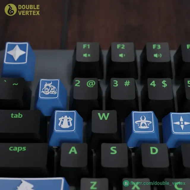 Genshin Impact Neuvilette Keycaps – OEM Profile STL Files — Фото 2 из 9