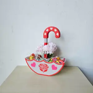 Umbrella bowl with flowers