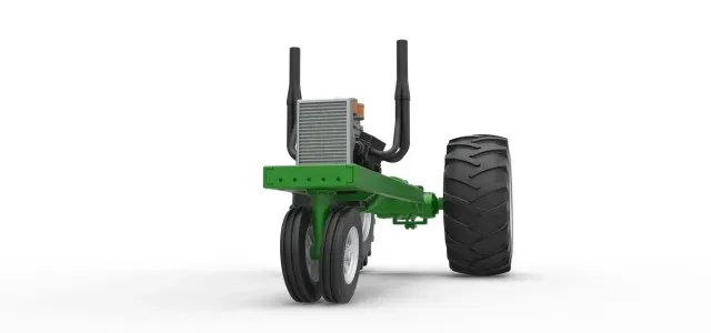 Vintage Small block Pulling tractor Base V2 Scale 1:25 — Фото 5 из 9