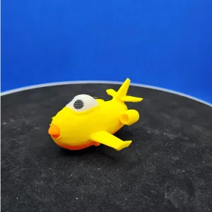 Meshy_AI_combine a chibi jet fighter and a rubber duck