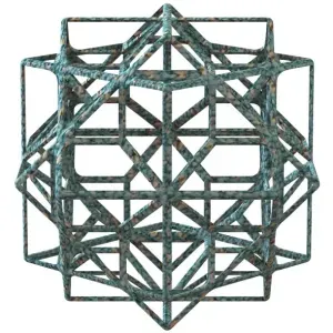 Wireframe Shape Compound of Three Cubes