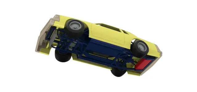 Vintage Dirt late model race car while turning Scale 1:25 — Image 3 of 9