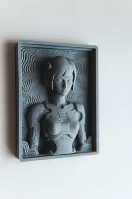 Yiri Cyber Girl - Unified Bas Relief Art — Фото 7 из 8