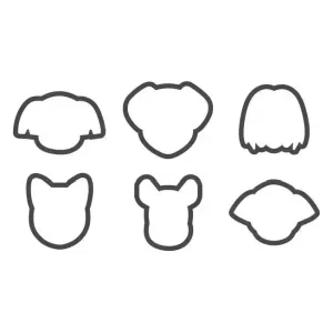 Dog Cookie Cutters Set Of 6
