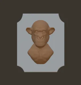 chimpanzee head wall mount