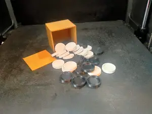 Checkers Set with Sliding Lid Box
