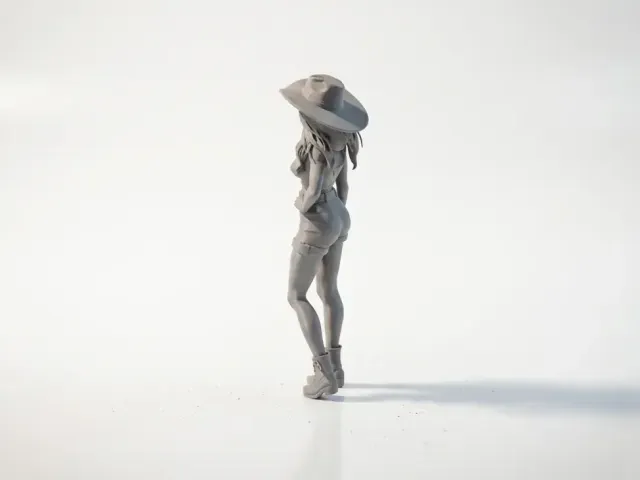 Cowgirl Figurine Western Character 3D Printable — Фото 2 из 4