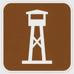 Fire Lookout / Observation tower sign for parks and Trails