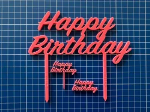 Happy birthday cake topper/cupcake topper